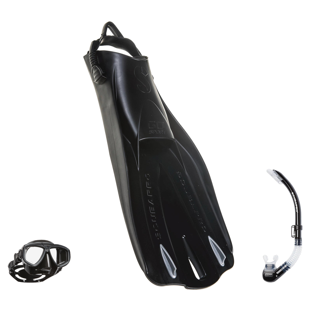 Scubapro Mask Fin Snorkel Package – Zoom, Spectra or Spectra Mini Mask + Nexus Purge Valve Snorkel + GO Sport Open Heel Fins…