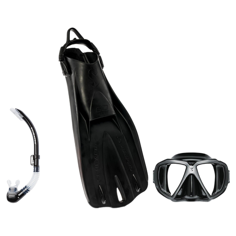 Scubapro Mask Fin Snorkel Package – Zoom, Spectra or Spectra Mini Mask + Nexus Purge Valve Snorkel + GO Sport Open Heel Fins…