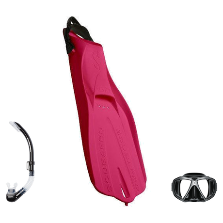 Scubapro Mask Fin Snorkel Package – Zoom, Spectra or Spectra Mini Mask + Nexus Purge Valve Snorkel + GO Sport Open Heel Fins…
