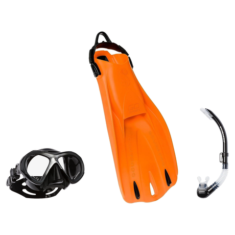 Scubapro Mask Fin Snorkel Package – Zoom, Spectra or Spectra Mini Mask + Nexus Purge Valve Snorkel + GO Sport Open Heel Fins…