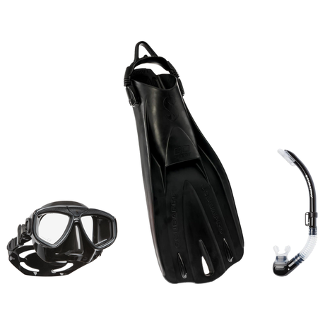 Scubapro Mask Fin Snorkel Package – Zoom, Spectra or Spectra Mini Mask + Nexus Purge Valve Snorkel + GO Sport Gorilla Fins —…