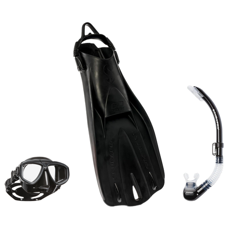 Scubapro Mask Fin Snorkel Package – Zoom, Spectra or Spectra Mini Mask + Nexus Purge Valve Snorkel + GO Sport Gorilla Fins —…
