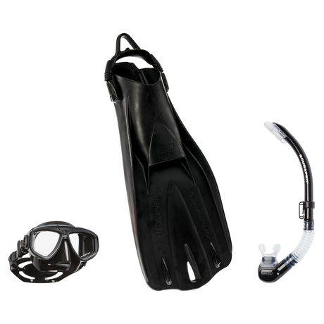 Scubapro Mask Fin Snorkel Package – Zoom, Spectra or Spectra Mini Mask + Nexus Purge Valve Snorkel + GO Sport Gorilla Fins —…