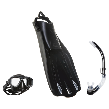 Scubapro Mask Fin Snorkel Package – Zoom, Spectra or Spectra Mini Mask + Nexus Purge Valve Snorkel + GO Sport Gorilla Fins —…