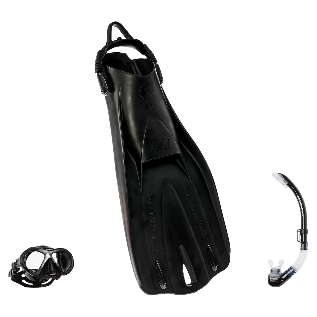 Scubapro Mask Fin Snorkel Package – Zoom, Spectra or Spectra Mini Mask + Nexus Purge Valve Snorkel + GO Sport Gorilla Fins —…