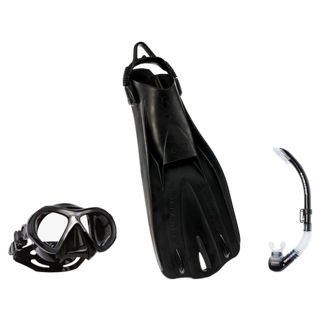 Scubapro Mask Fin Snorkel Package – Zoom, Spectra or Spectra Mini Mask + Nexus Purge Valve Snorkel + GO Sport Gorilla Fins —…