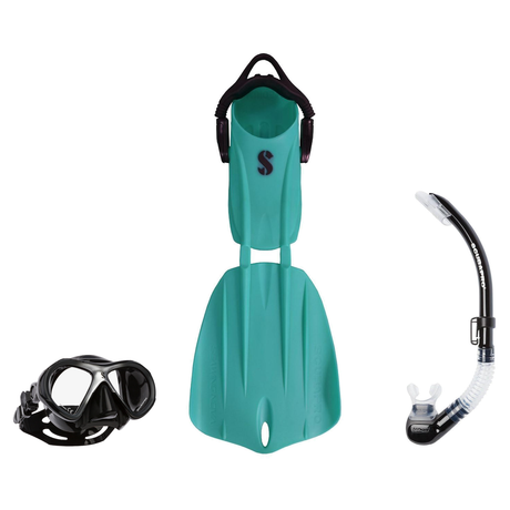 Scubapro Mask Fin Snorkel Package – Zoom, Spectra or Spectra Mini Mask + Nexus Purge Valve Snorkel + GO Sport Gorilla Fins —…
