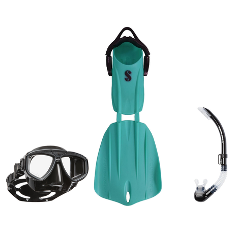 Scubapro Mask Fin Snorkel Package – Zoom, Spectra or Spectra Mini Mask + Nexus Purge Valve Snorkel + GO Sport Gorilla Fins —…