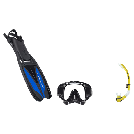 Scubapro Mask Fin Snorkel Package – Gorilla Frameless, Frameless or Flux Single Lens Mask + Nexus Purge Valve Snorkel + GO T…