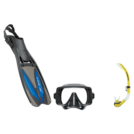 Scubapro Mask Fin Snorkel Package – Gorilla Frameless, Frameless or Flux Single Lens Mask + Nexus Purge Valve Snorkel + GO T…
