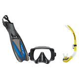 Scubapro Mask Fin Snorkel Package – Gorilla Frameless, Frameless or Flux Single Lens Mask + Nexus Purge Valve Snorkel + GO T…