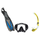 Scubapro Mask Fin Snorkel Package – Gorilla Frameless, Frameless or Flux Single Lens Mask + Nexus Purge Valve Snorkel + GO T…