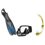 Scubapro Mask Fin Snorkel Package – Gorilla Frameless, Frameless or Flux Single Lens Mask + Nexus Purge Valve Snorkel + GO T…