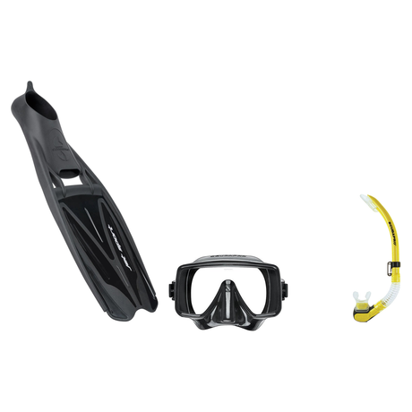 Scubapro Mask Fin Snorkel Package – Gorilla Frameless, Frameless or Flux Single Lens Mask + Nexus Purge Valve Snorkel + GO T…