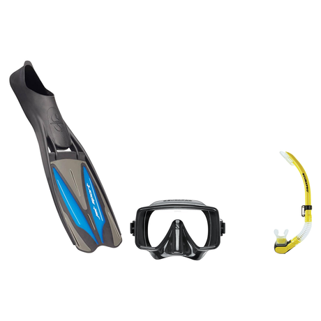 Scubapro Mask Fin Snorkel Package – Gorilla Frameless, Frameless or Flux Single Lens Mask + Nexus Purge Valve Snorkel + GO T…