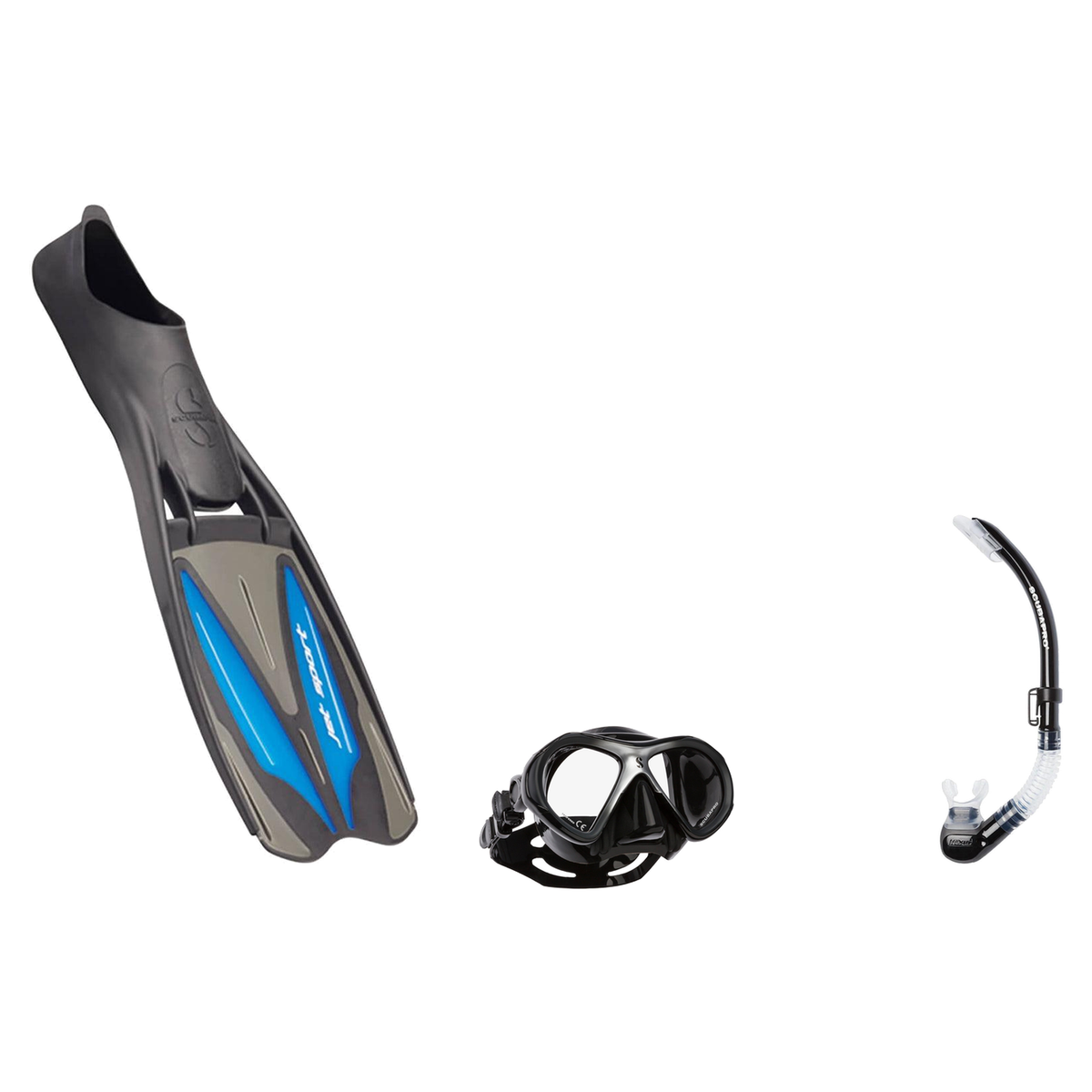 Scubapro Mask Fin Snorkel Package – Zoom, Spectra or Spectra Mini Mask + Nexus Purge Valve Snorkel + Jet Club Full Foot Fins…