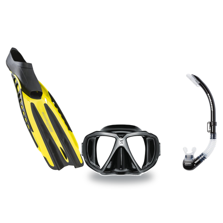 Scubapro Mask Fin Snorkel Package – Zoom, Spectra or Spectra Mini Mask + Nexus Purge Valve Snorkel + Jet Sport Full Foot Fin…