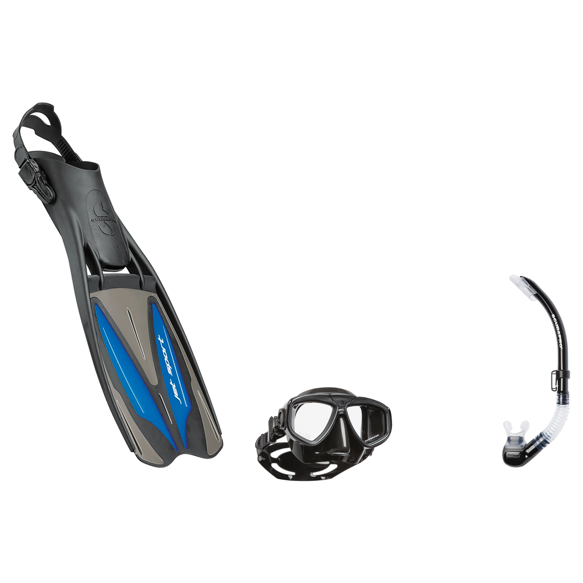 Scubapro Mask Fin Snorkel Package – Zoom, Spectra or Spectra Mini Mask + Nexus Purge Valve Snorkel + Jet Sport Open Heel Fin…