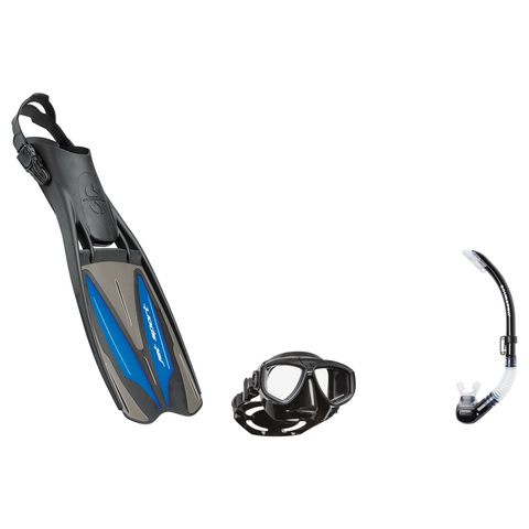 Scubapro Mask Fin Snorkel Package – Zoom, Spectra or Spectra Mini Mask + Nexus Purge Valve Snorkel + Jet Sport Open Heel Fins