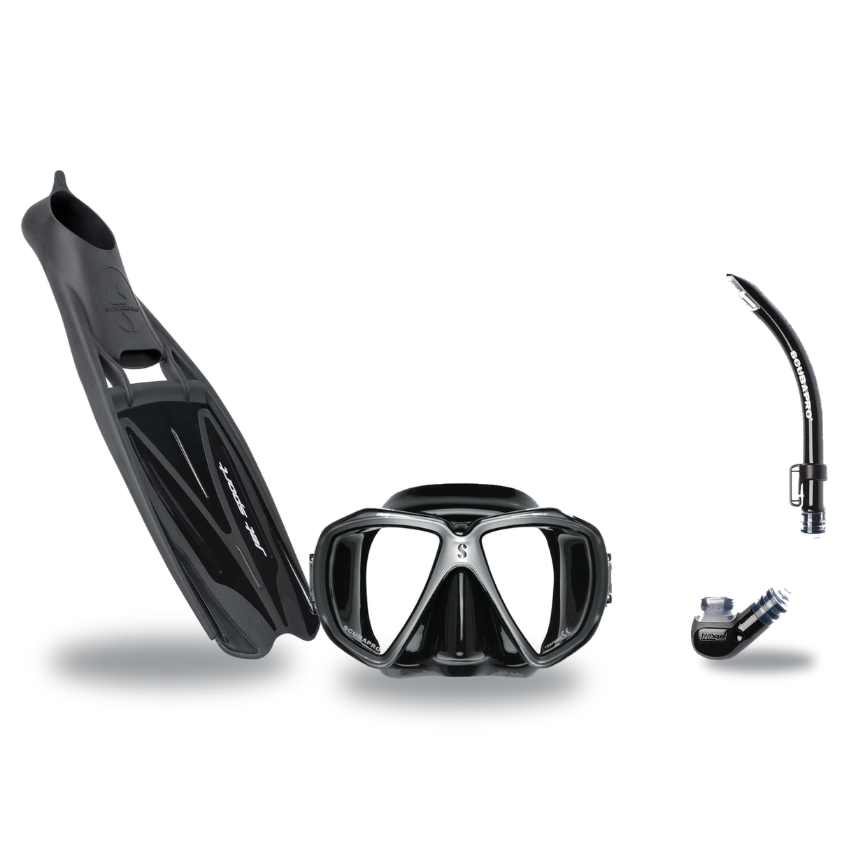 Scubapro Mask Fin Snorkel Package – Zoom, Spectra or Spectra Mini Mask + Nexus Purge Valve Snorkel + Jet Sport Open Heel Fin…