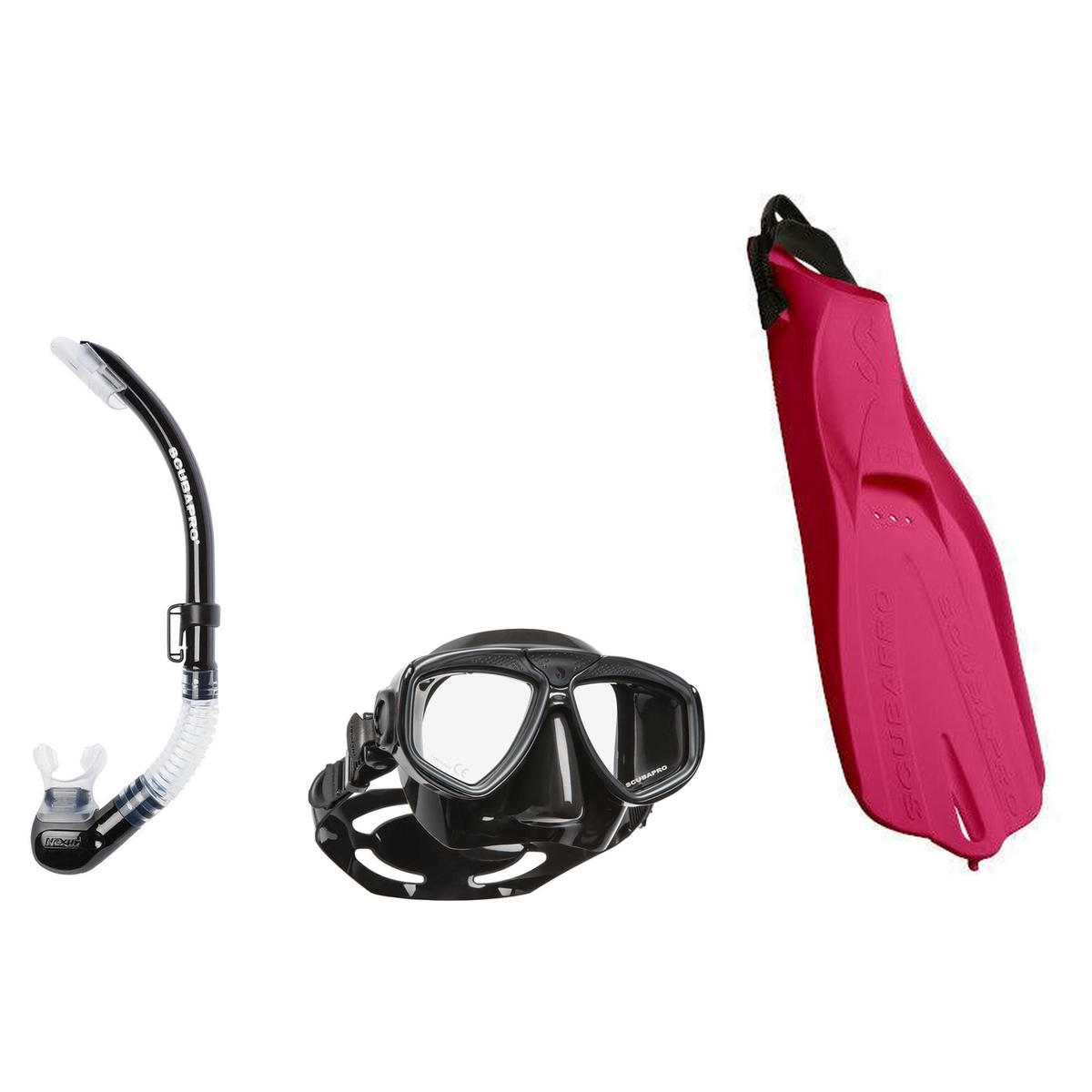 Scubapro Mask Fin Snorkel Package – Zoom, Spectra or Spectra Mini Mask + Nexus Purge Valve Snorkel + Jet Sport Open Heel Fin…