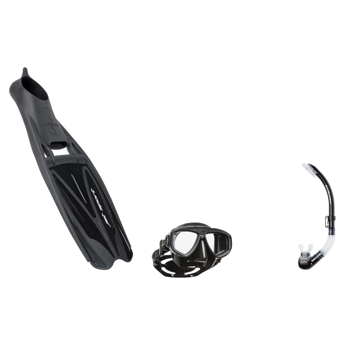 Scubapro Mask Fin Snorkel Package – Zoom, Spectra or Spectra Mini Mask + Nexus Purge Valve Snorkel + Jet Sport Open Heel Fin…