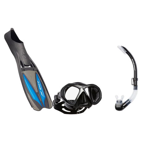 Scubapro Mask Fin Snorkel Package – Zoom, Spectra or Spectra Mini Mask + Nexus Purge Valve Snorkel + Jet Sport Open Heel Fin…