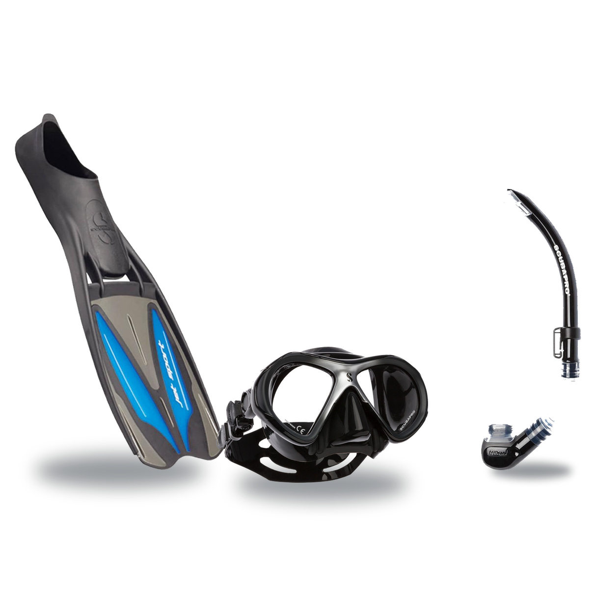 Scubapro Mask Fin Snorkel Package – Zoom, Spectra or Spectra Mini Mask + Nexus Purge Valve Snorkel + Jet Sport Open Heel Fin…