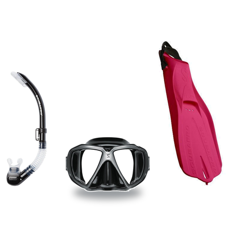 Scubapro Mask Fin Snorkel Package – Zoom, Spectra or Spectra Mini Mask + Nexus Purge Valve Snorkel + Jet Sport Open Heel Fin…