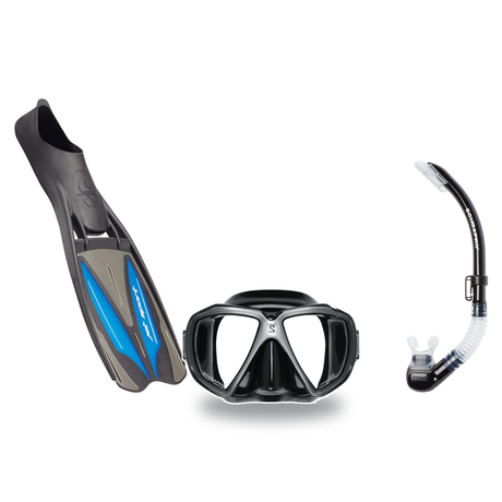 Scubapro Mask Fin Snorkel Package – Zoom, Spectra or Spectra Mini Mask + Nexus Purge Valve Snorkel + Jet Sport Open Heel Fin…