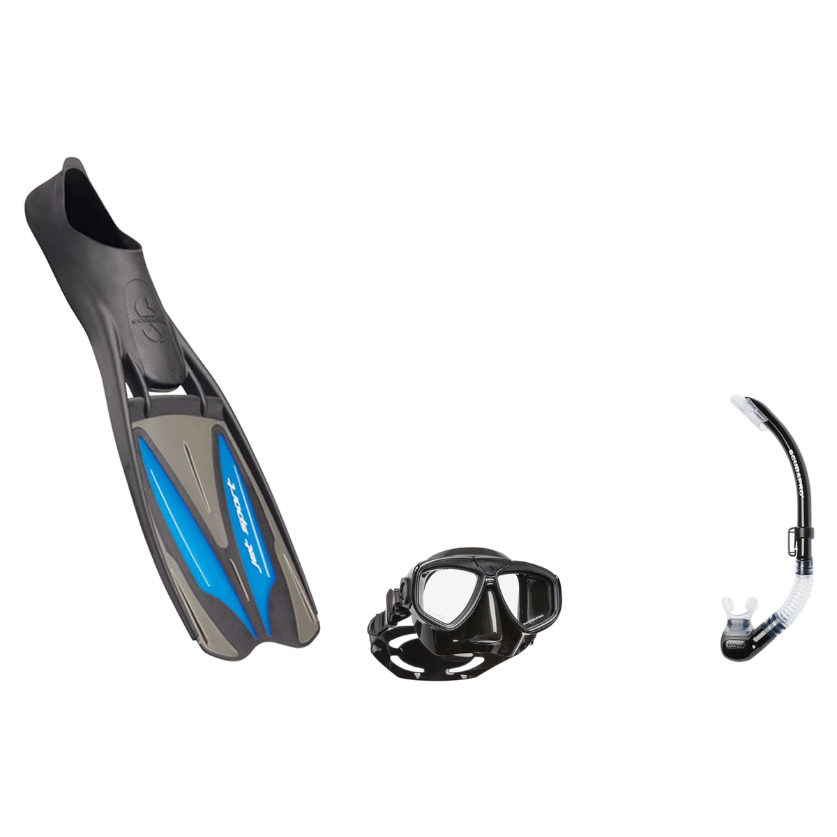 Scubapro Mask Fin Snorkel Package – Zoom, Spectra or Spectra Mini Mask + Nexus Purge Valve Snorkel + Jet Sport Open Heel Fin…