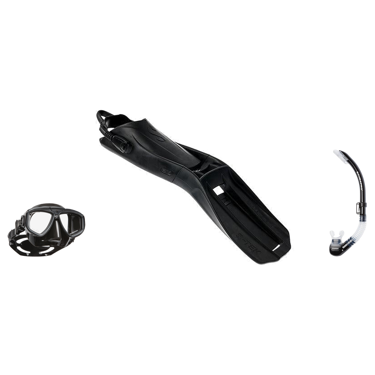 Scubapro Mask Fin Snorkel Package – Zoom, Spectra or Spectra Mini Mask + Nexus Purge Valve Snorkel + S-TEK Open Heel Fins —…
