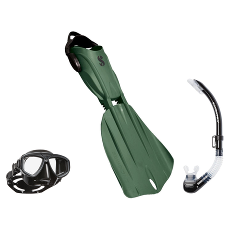Scubapro Mask Fin Snorkel Package – Zoom, Spectra or Spectra Mini Mask + Nexus Purge Valve Snorkel + S-TEK Open Heel Fins —…