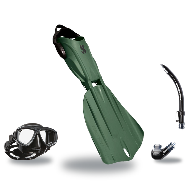 Scubapro Mask Fin Snorkel Package – Zoom, Spectra or Spectra Mini Mask + Nexus Purge Valve Snorkel + Seawing Nova Gorilla Fi…