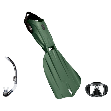 Scubapro Mask Fin Snorkel Package – Zoom, Spectra or Spectra Mini Mask + Nexus Purge Valve Snorkel + Seawing Nova Gorilla Fi…