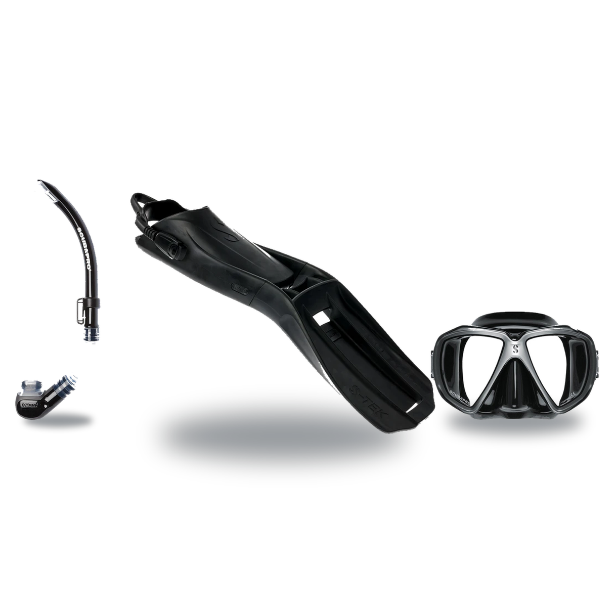 Scubapro Mask Fin Snorkel Package – Zoom, Spectra or Spectra Mini Mask + Nexus Purge Valve Snorkel + Seawing Nova Gorilla Fi…