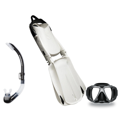 Scubapro Mask Fin Snorkel Package – Zoom, Spectra or Spectra Mini Mask + Nexus Purge Valve Snorkel + Seawing Nova Gorilla Fi…