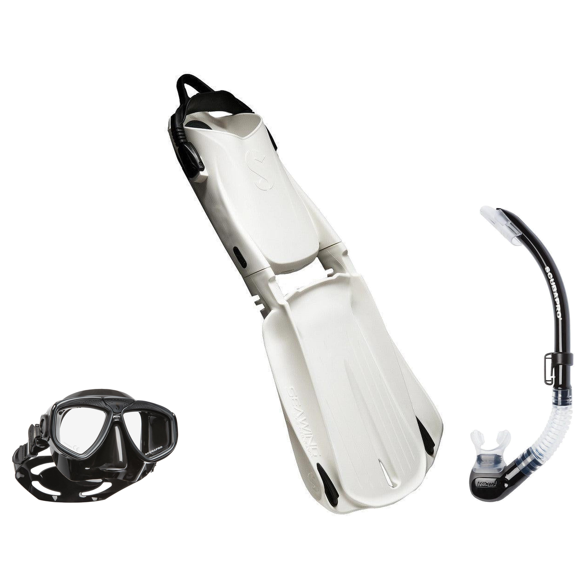 Scubapro Mask Fin Snorkel Package – Zoom, Spectra or Spectra Mini Mask + Nexus Purge Valve Snorkel + Seawing Supernova Fins…