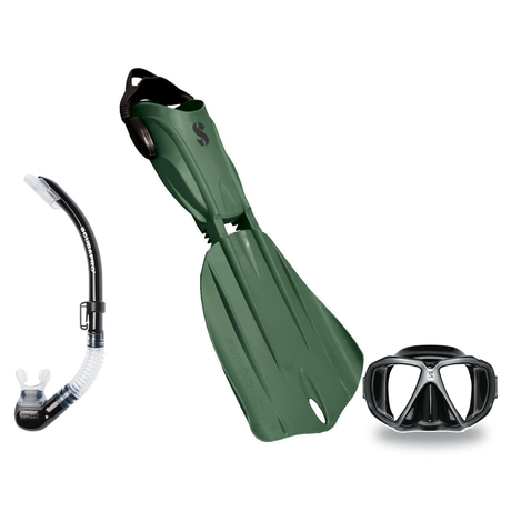 Scubapro Mask Fin Snorkel Package – Zoom, Spectra or Spectra Mini Mask + Nexus Purge Valve Snorkel + Seawing Supernova Fins…