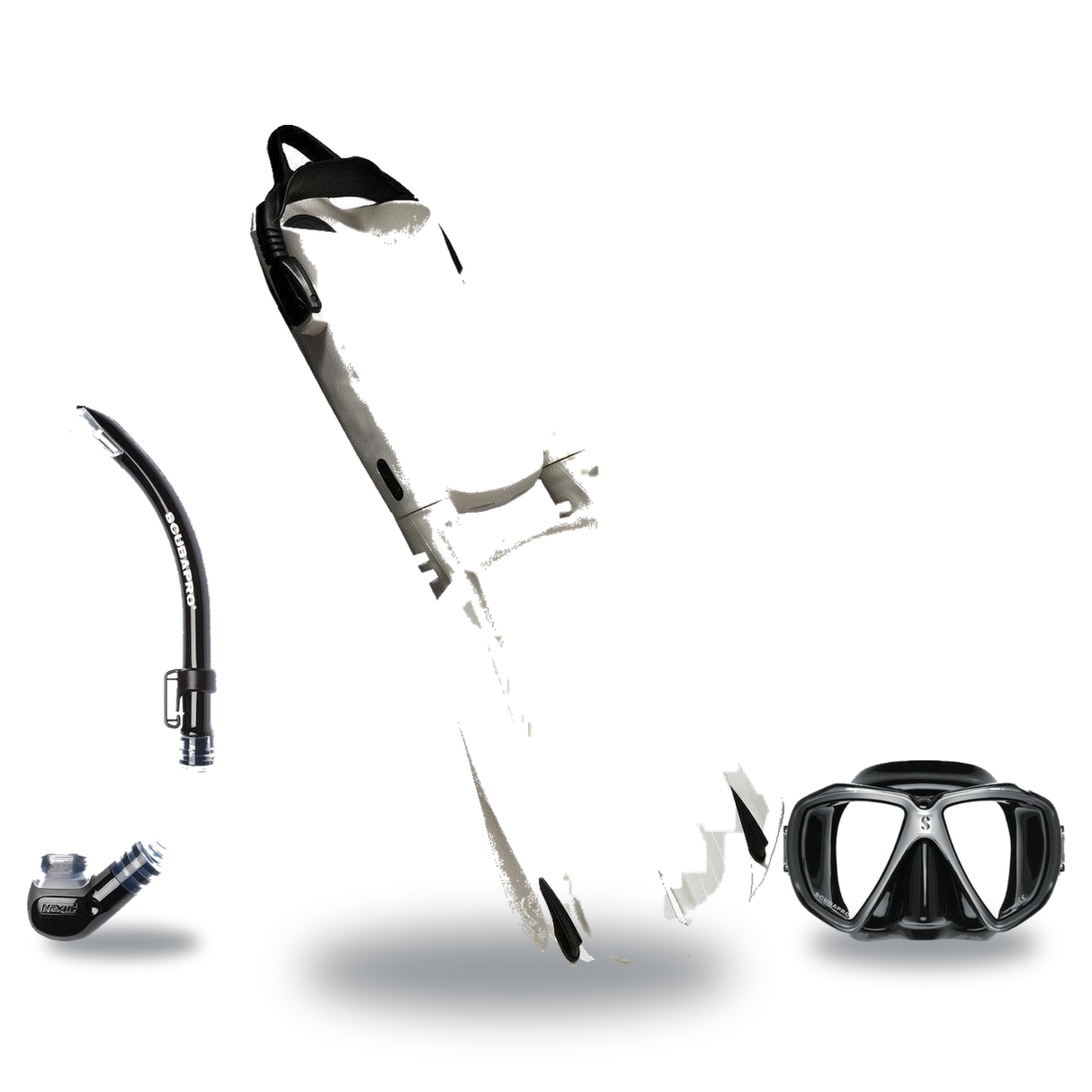 Scubapro Mask Fin Snorkel Package – Zoom, Spectra or Spectra Mini Mask + Nexus Purge Valve Snorkel + Seawing Supernova Fins…