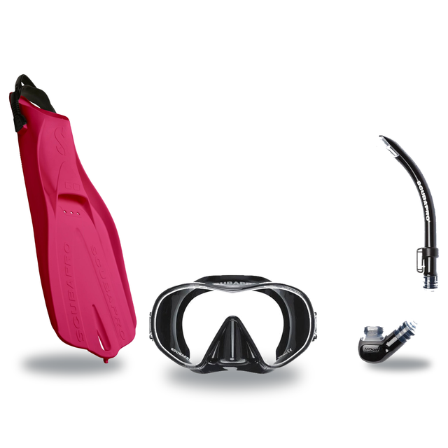 Scubapro Mask Fin Snorkel Package – Solo Frameless, Crystal Vu Plus Purge or Crystal Vu Plus Mask + Nexus Purge Valve Snorke…