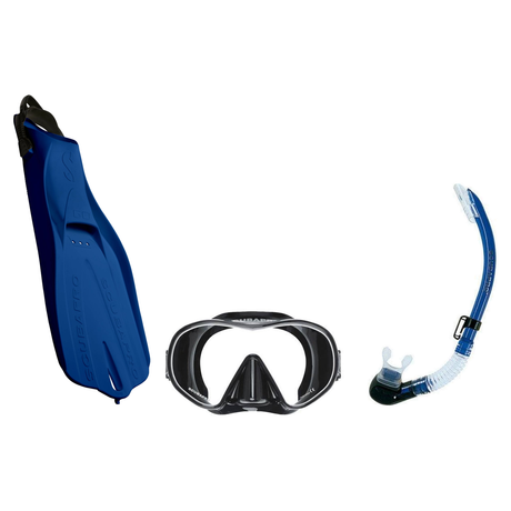Scubapro Mask Fin Snorkel Package – Solo Frameless, Crystal Vu Plus Purge or Crystal Vu Plus Mask + Nexus Purge Valve Snorke…