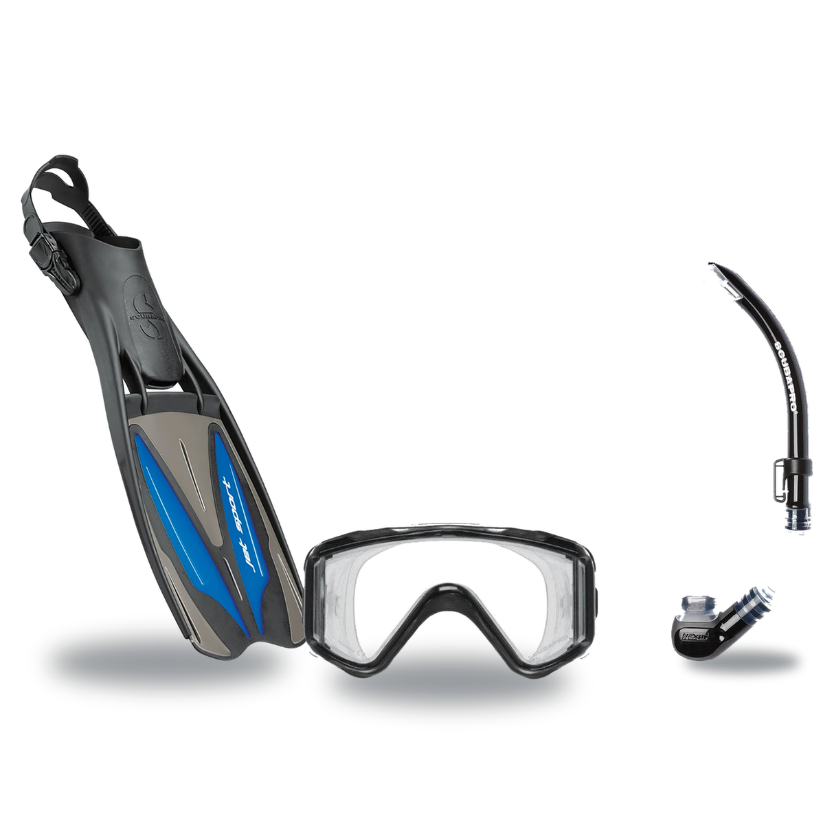 Scubapro Mask Fin Snorkel Package – Solo Frameless, Crystal Vu Plus Purge or Crystal Vu Plus Mask + Nexus Purge Valve Snorke…