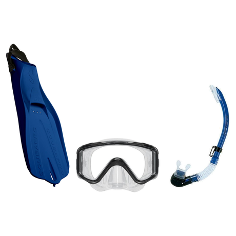 Scubapro Mask Fin Snorkel Package – Solo Frameless, Crystal Vu Plus Purge or Crystal Vu Plus Mask + Nexus Purge Valve Snorke…
