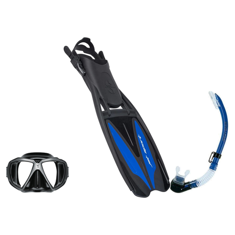 Scubapro Mask Fin Snorkel Package – Spectra, Spectra Mini or Zoom Mask + Nexus Purge Valve Snorkel + GO Travel Fins — Spectr…