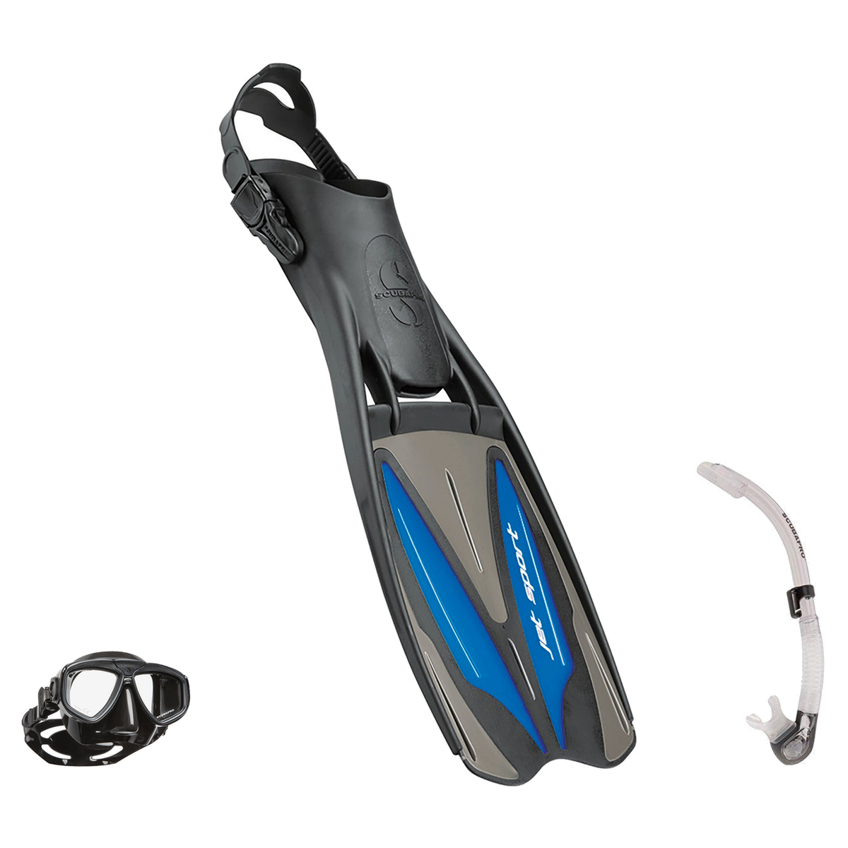 Scubapro Mask Fin Snorkel Package – Spectra Mini, Spectra or Zoom Mask + Nexus Purge Valve Snorkel + GO Travel Fins — Zoom,…