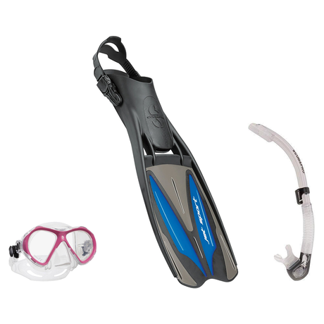 Scubapro Mask Fin Snorkel Package – Spectra Mini, Spectra or Zoom Mask + Nexus Purge Valve Snorkel + GO Travel Fins — Spectr…