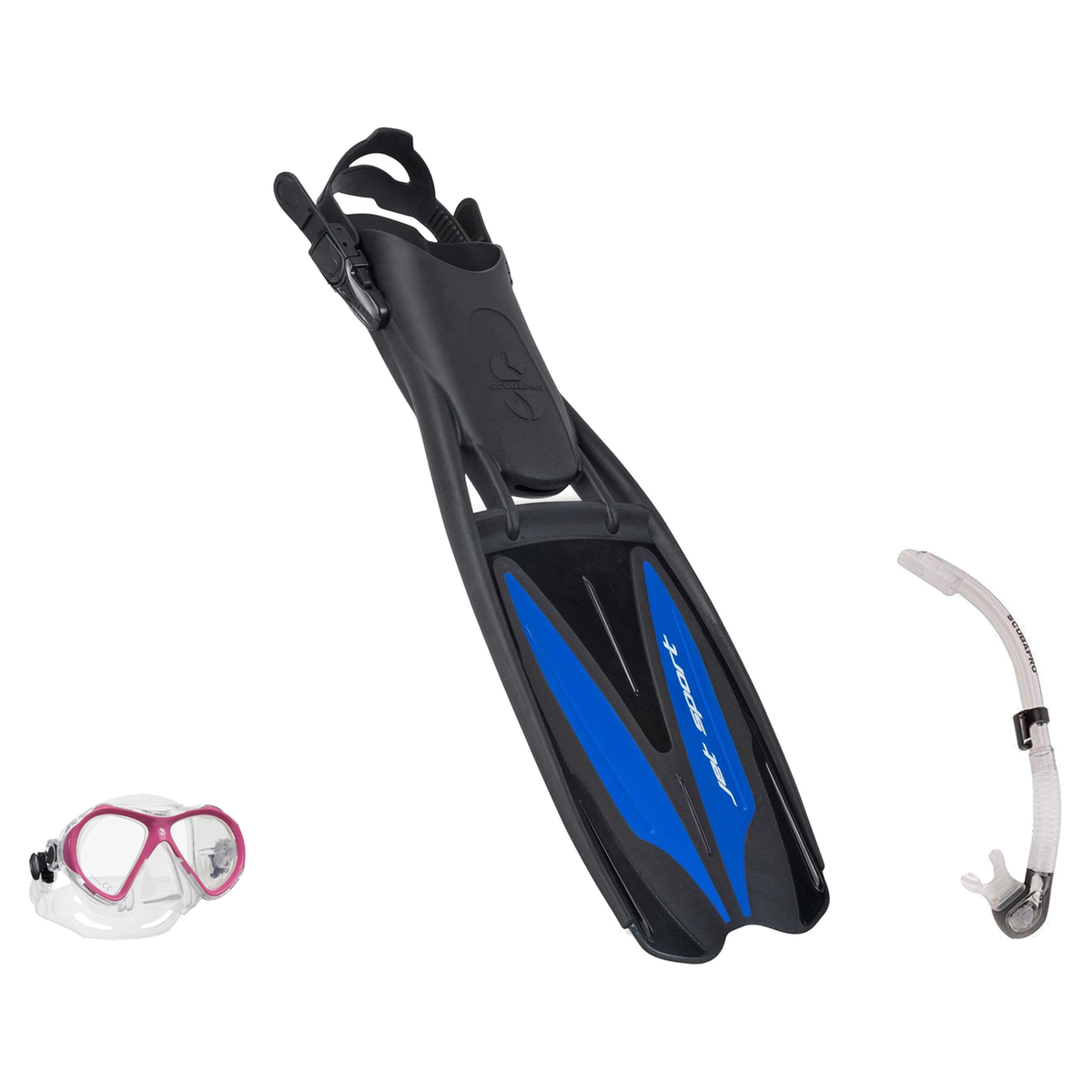 Scubapro Mask Fin Snorkel Package – Spectra Mini, Spectra or Zoom Mask + Nexus Purge Valve Snorkel + GO Travel Fins — Spectr…