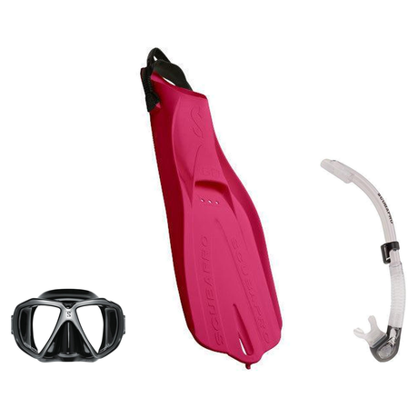 Scubapro Mask Fin Snorkel Package – Spectra Mini, Spectra or Zoom Mask + Nexus Purge Valve Snorkel + GO Travel Fins — Spectr…