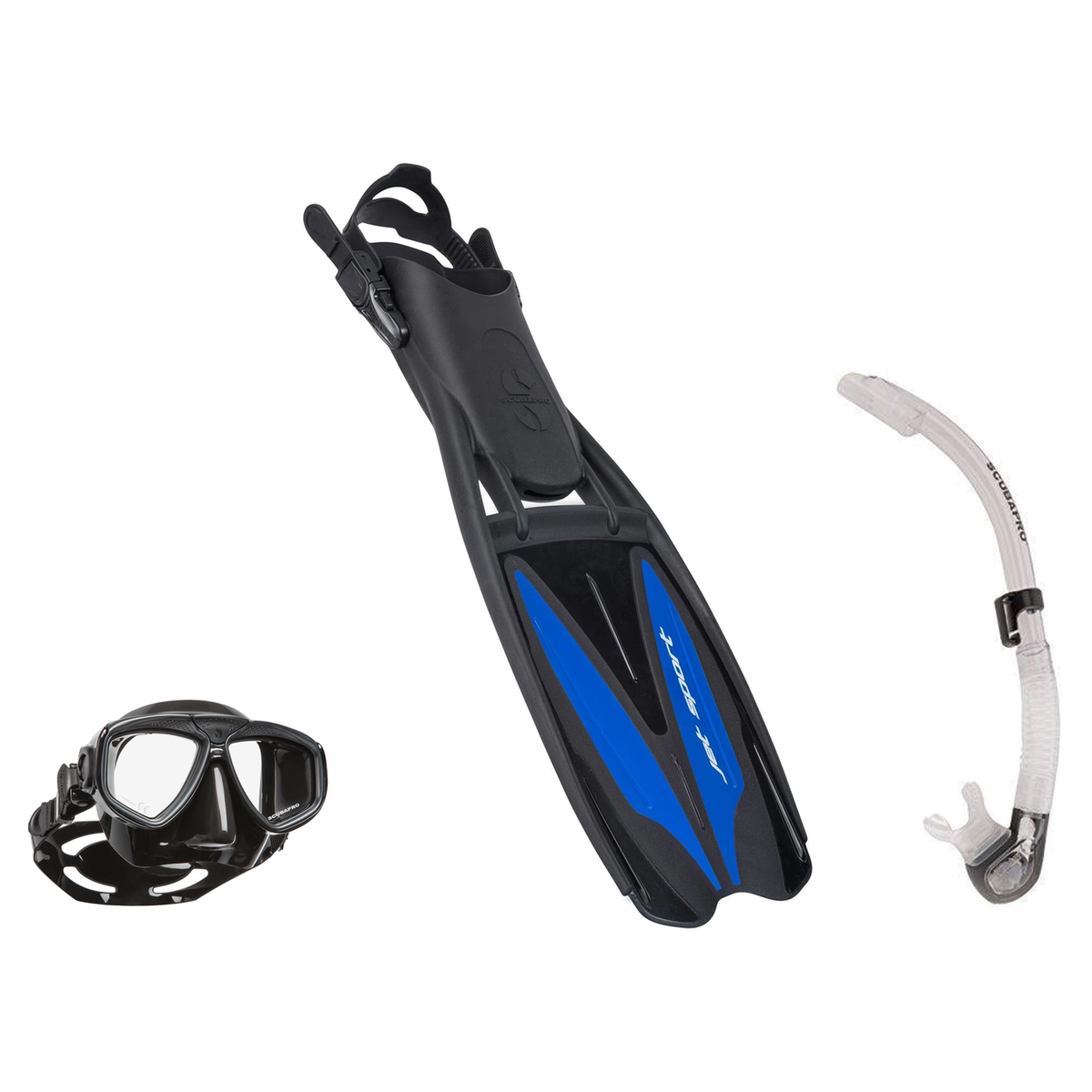 Scubapro Mask Fin Snorkel Package – Spectra Mini, Spectra or Zoom Mask + Nexus Purge Valve Snorkel + GO Travel Fins — Zoom,…